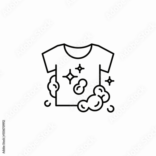laundry washing cleaning icon sign vector