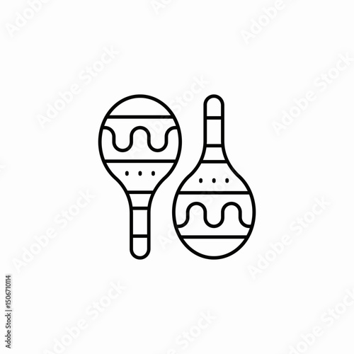 maracas music icon sign vector