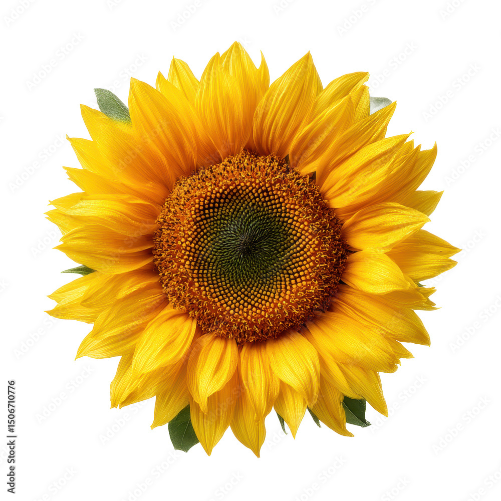 Fototapeta premium Vibrant Yellow Sunflower Close-Up Nature's Golden Beauty
