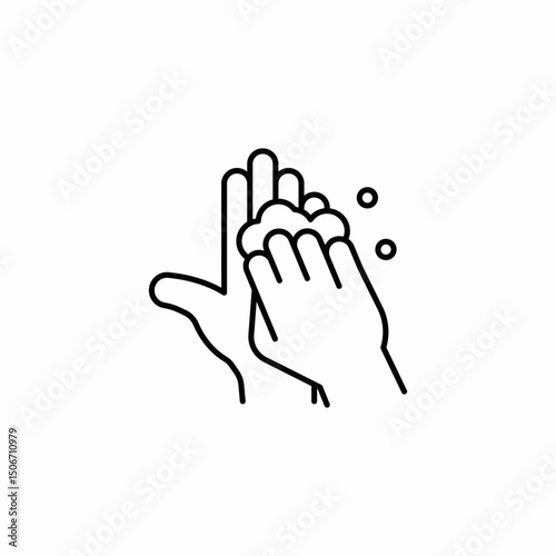 palm wash icon sign vector