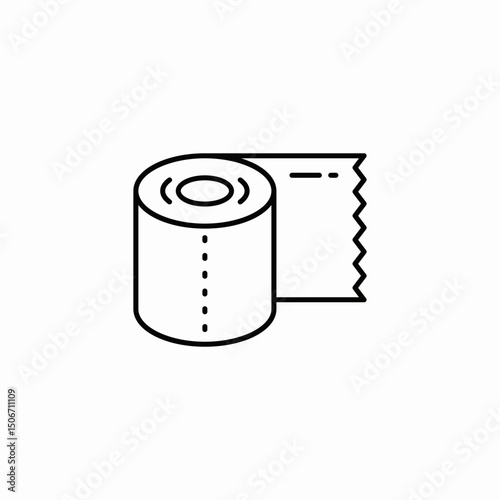 paper towel icon sign vector
