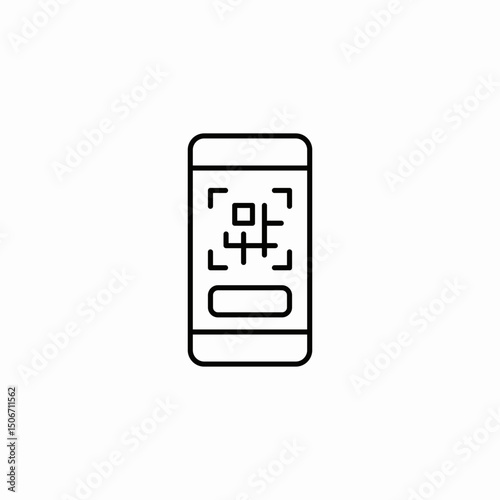 qr code scanner icon sign vector