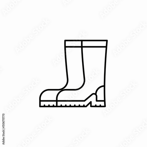 rubber boots icon sign vector