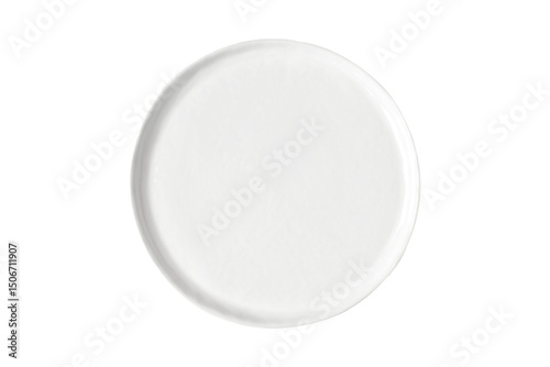 An empty plate on a isolated on transparent background.