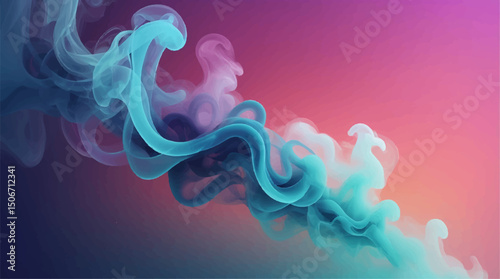 Abstract smoke on color abstract background.