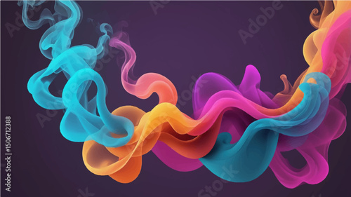 Abstract smoke on color abstract background.