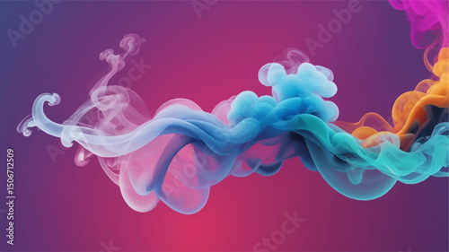 Abstract smoke on color abstract background.