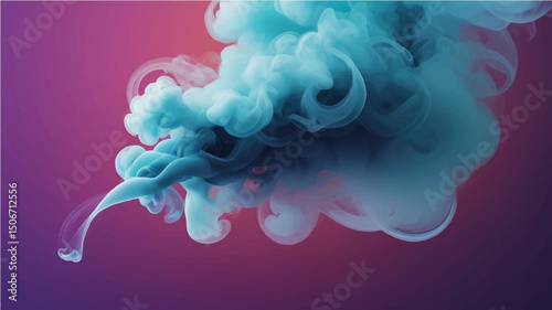 Abstract smoke on color abstract background.