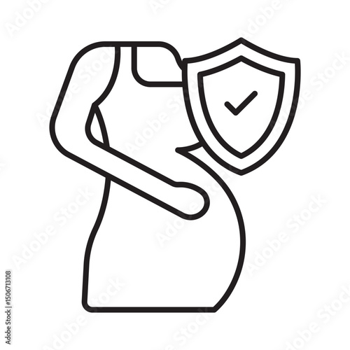 Pregnancy coverage :Vector Icon which can easily modify or edit