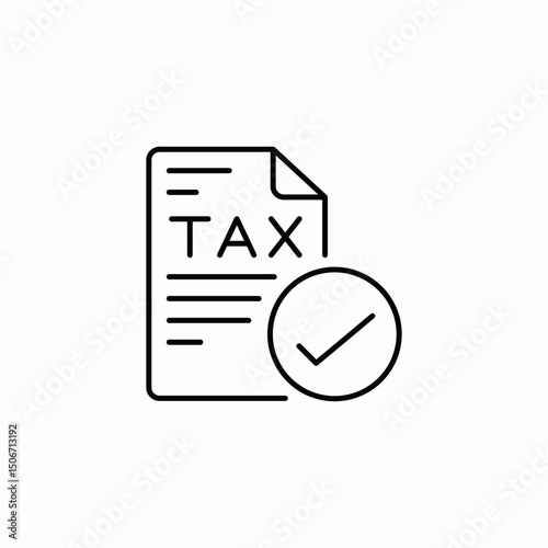 tax approved icon sign vector