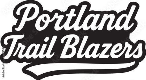 Vintage logo of the Portland Trail Blazers, evoking nostalgia and team spirit, perfect for fans and enthusiasts