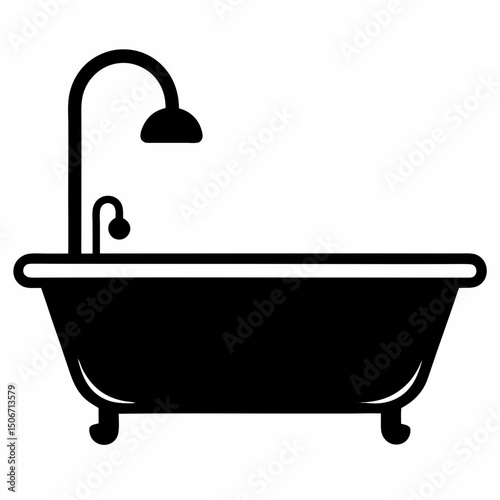bath tub on white background