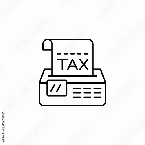 tax mail icon sign vector