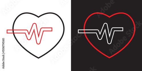 Heart icon. Vector illustration. EPS 10/AI