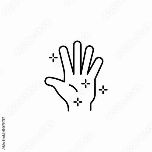 washed hand icon sign vector