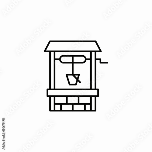 water well icon sign vector