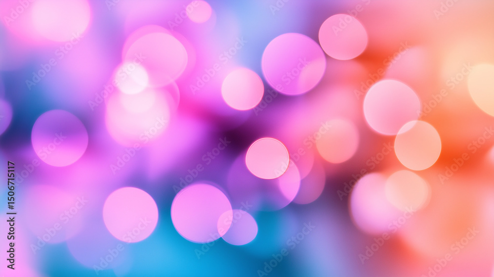 Fototapeta premium Colorful bokeh lights create a vibrant background for creative projects