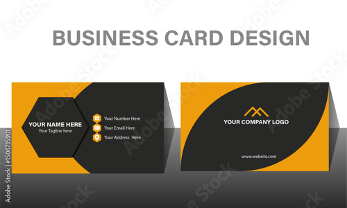 Modern Business Card Design, Professional Business Template vector pint design.