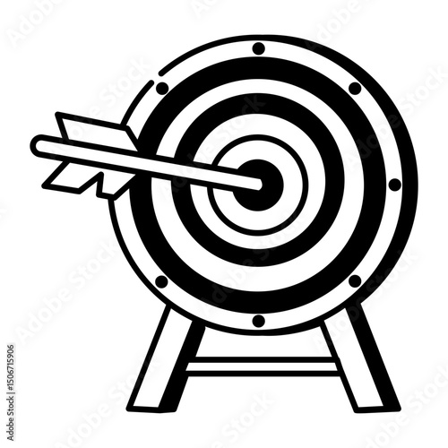 A sketchy style icon of archery target board

