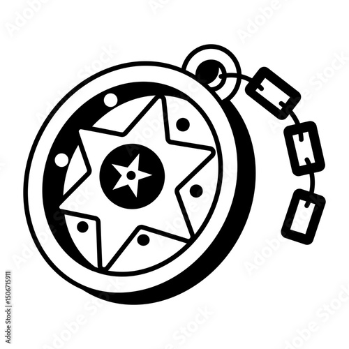 A hand drawn icon of an ancient talisman 
