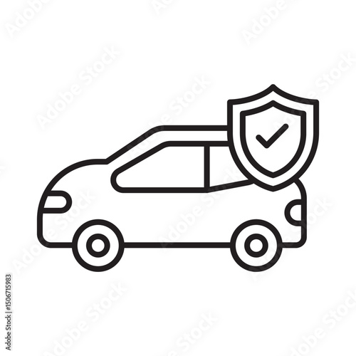 Car coverage :Vector Icon which can easily modify or edit