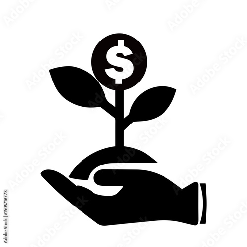 hand holding a dollar sign