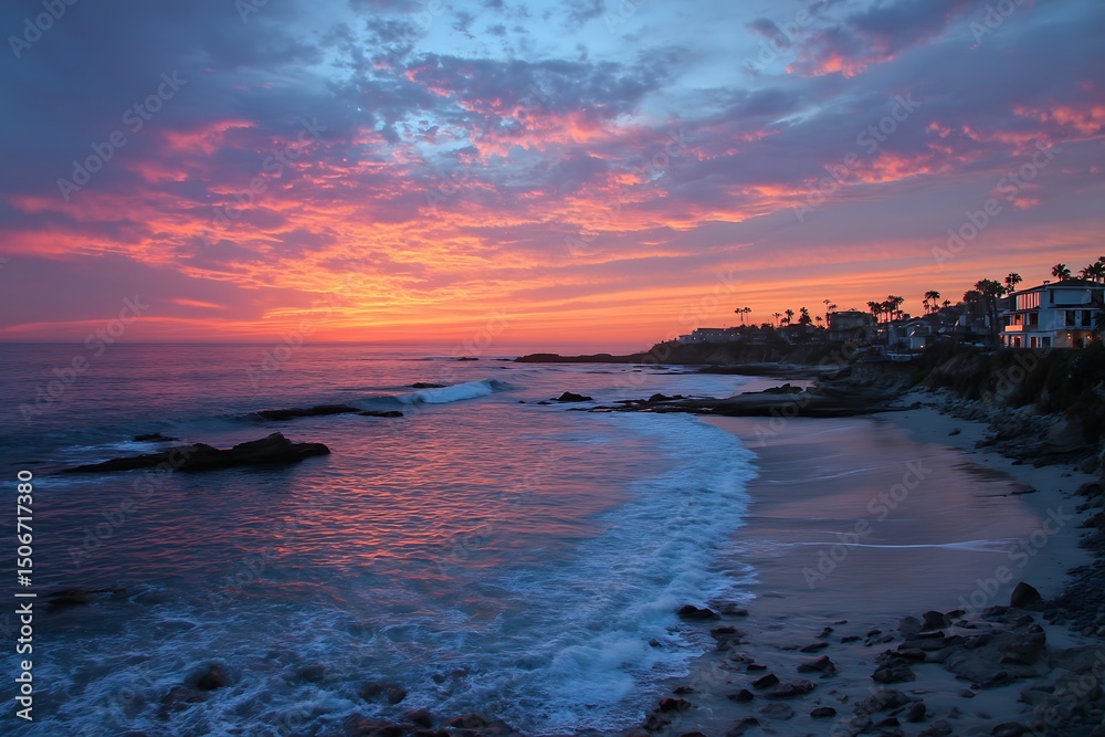 Obraz premium Stunning Laguna Beach Orange County Sunset Scene
