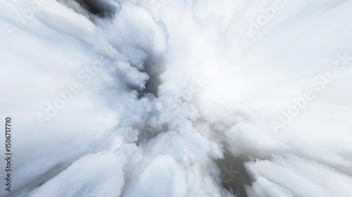 [With alpha channel] Quickly pass through thick clouds in the sky
