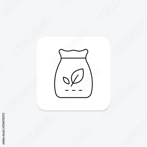 Organic Feed Bag, vector, pixel perfect, illustrator file