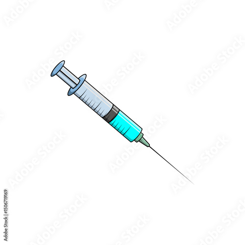 syringe on white background