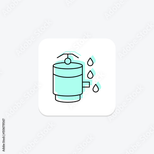 Rain Barrel Setup, vector, pixel perfect, illustrator file