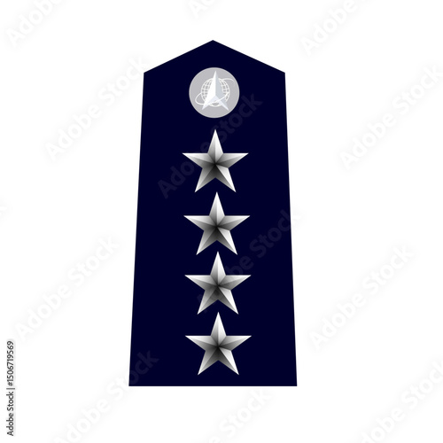 Galon de l'armée américaine destiné à l'espace: US Space Force : Officier général.  Général  d'armée