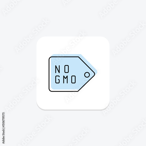 No Gmo Tag, vector, pixel perfect, illustrator file