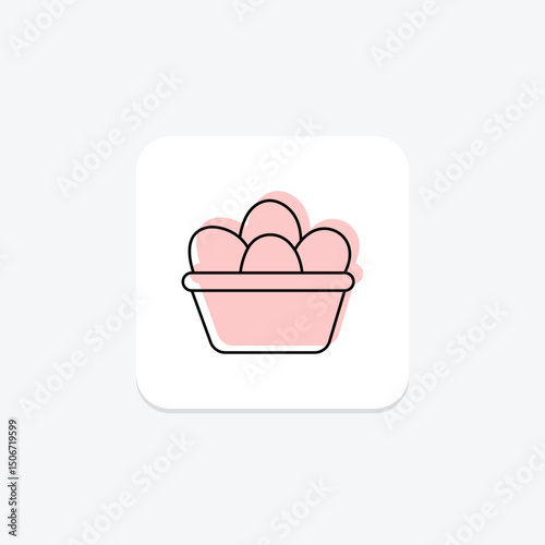 Organic Egg Basket, vector, pixel perfect, illustrator file