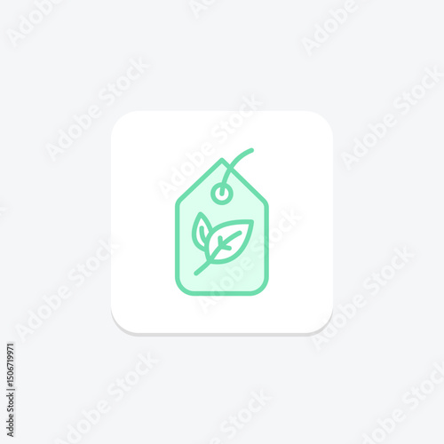Organic Label Tag, vector, pixel perfect, illustrator file