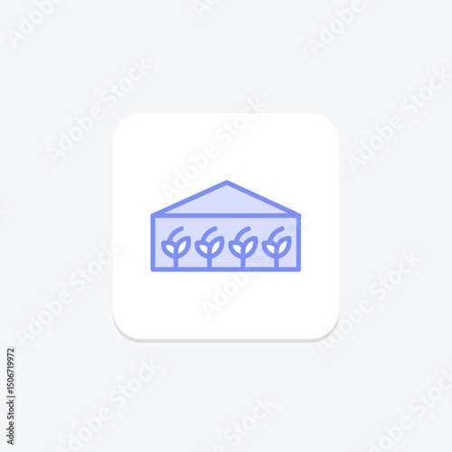 Greenhouse With Veggies, vector, pixel perfect, illustrator file