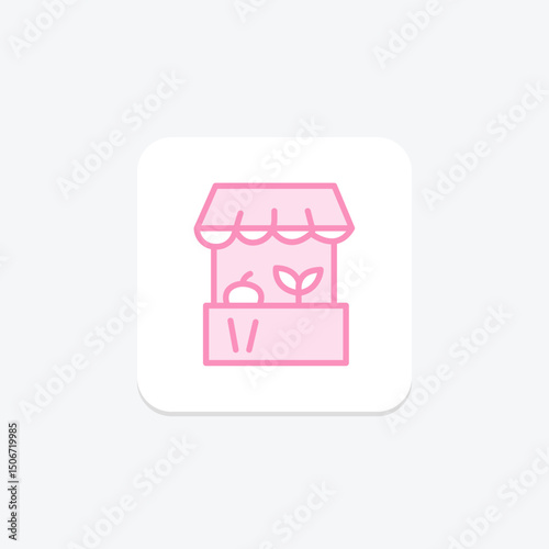 Organic Market Stall, vector, pixel perfect, illustrator file