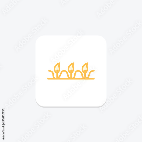 Clean Plant Row, vector, pixel perfect, illustrator file
