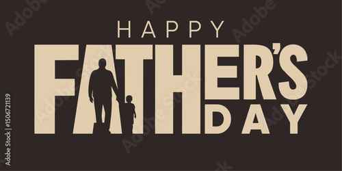Modern Flat Design Graphic for Father’s Day Wishes