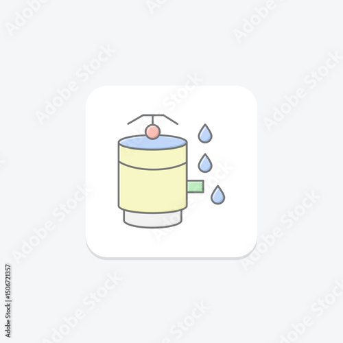 Rain Barrel Setup, vector, pixel perfect, illustrator file