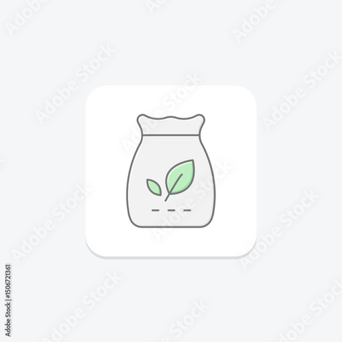 Organic Feed Bag, vector, pixel perfect, illustrator file