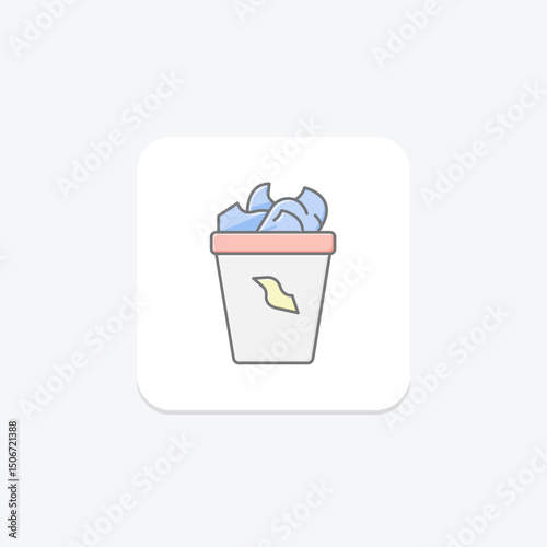 Compost Bin With Scraps, vector, pixel perfect, illustrator file
