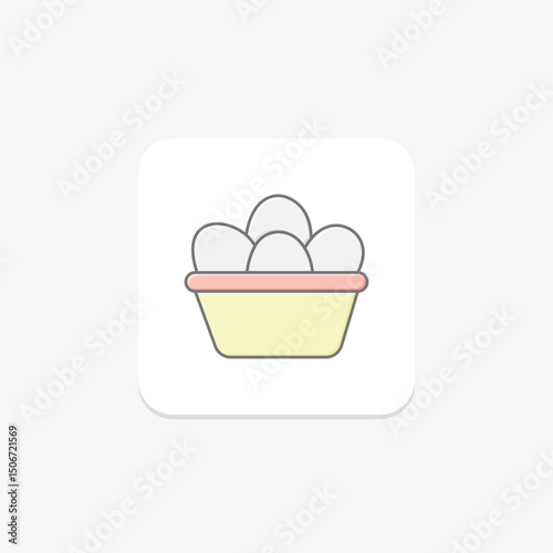Organic Egg Basket, vector, pixel perfect, illustrator file