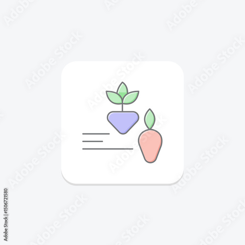 Farm To Table Icon, vector, pixel perfect, illustrator file