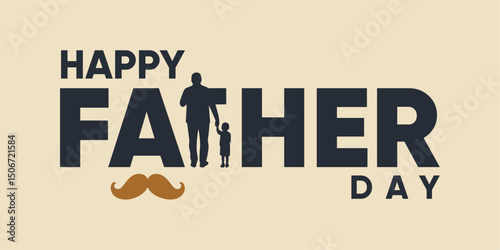 Modern Flat Design Graphic for Father’s Day Wishes
