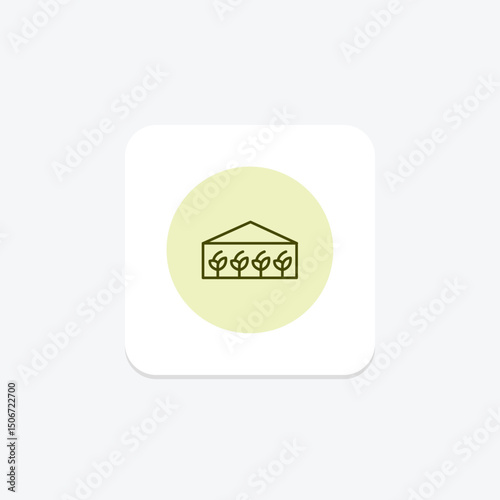 Greenhouse With Veggies, vector, pixel perfect, illustrator file