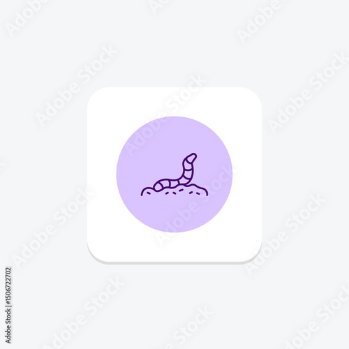 Worm In Soil, vector, pixel perfect, illustrator file
