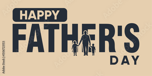 Modern Flat Design Graphic for Father’s Day Wishes