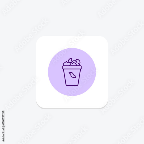 Compost Bin With Scraps, vector, pixel perfect, illustrator file