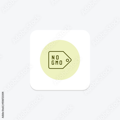 No Gmo Tag, vector, pixel perfect, illustrator file